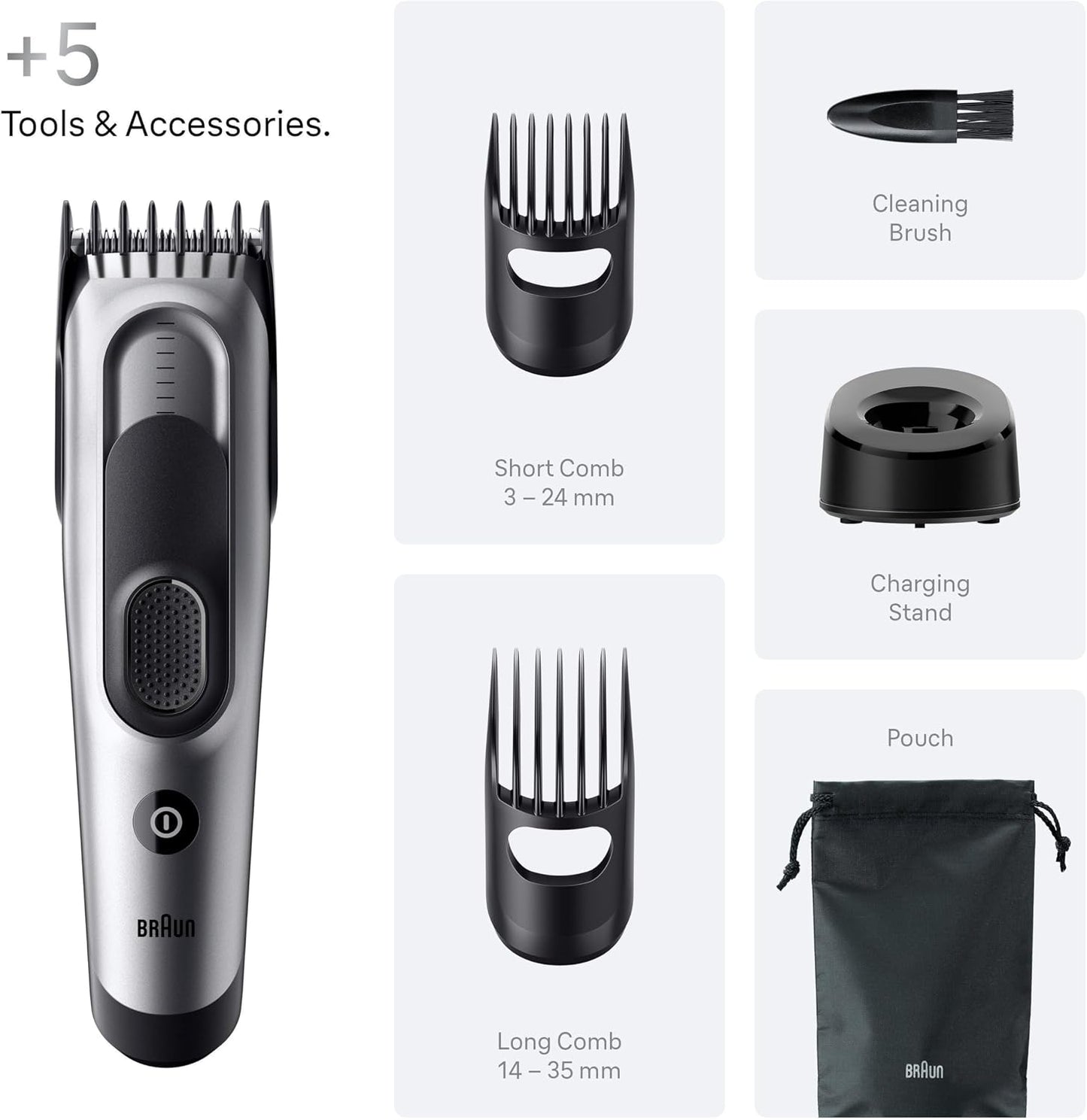 Braun Series 7 Hårklippare – 17 Längder & 5 Stylingverktyg