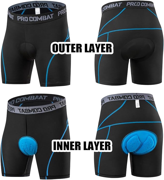 Ergonomiska Cykelshorts med Stötdämpande Gelkudde – Max Komfort & Effektivare Cykling, Andningsbart Material & Perfekt Passform