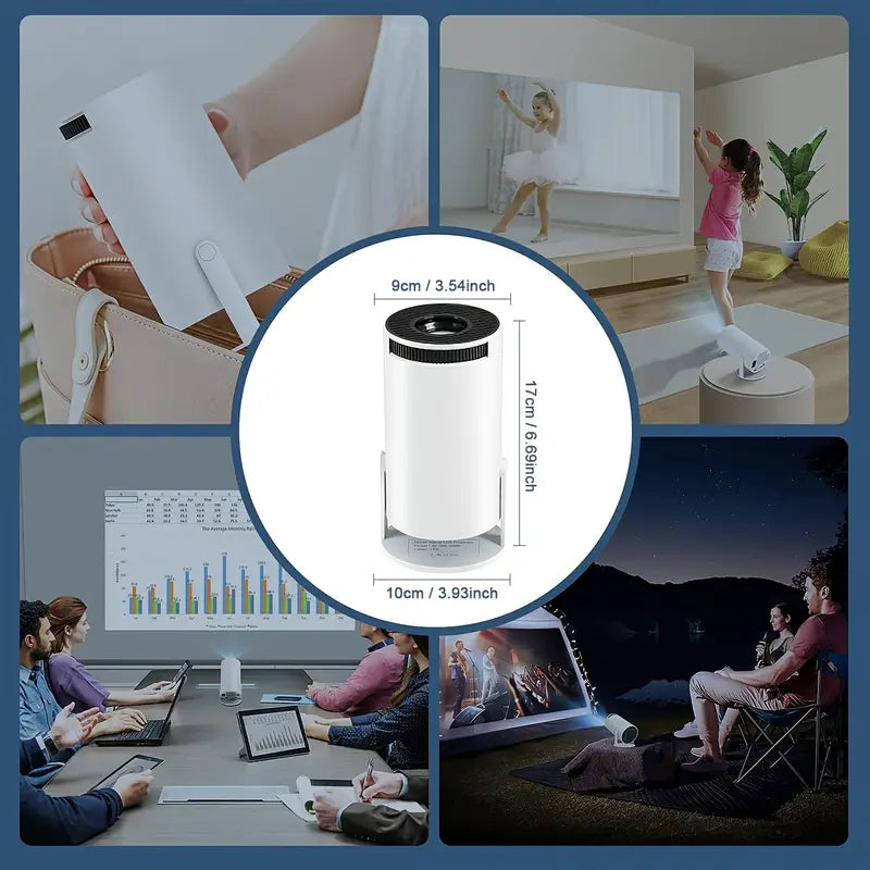 Smart 4K Projektor med WiFi & Bluetooth – Biokänsla upp till 130 tum