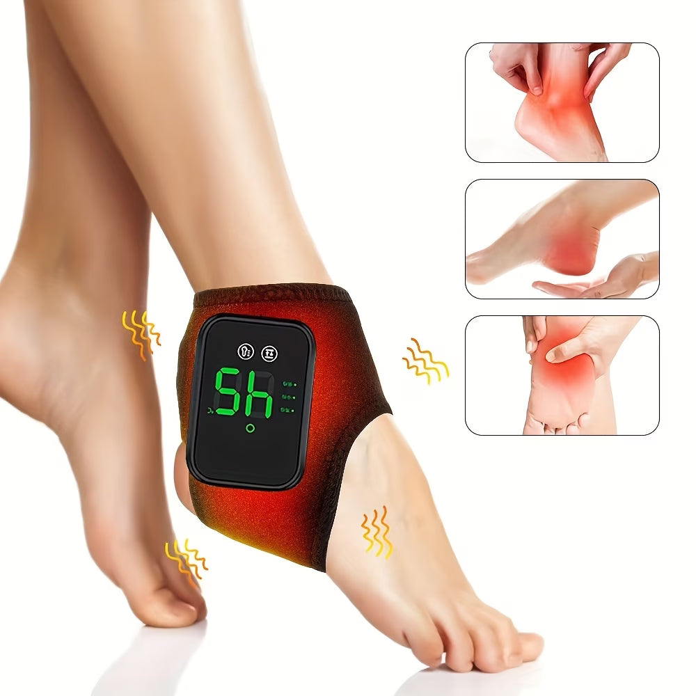 Trådlös Fot- & Ankelmassager med Värme – Justerbar Intensitet & Avslappnande Terapi