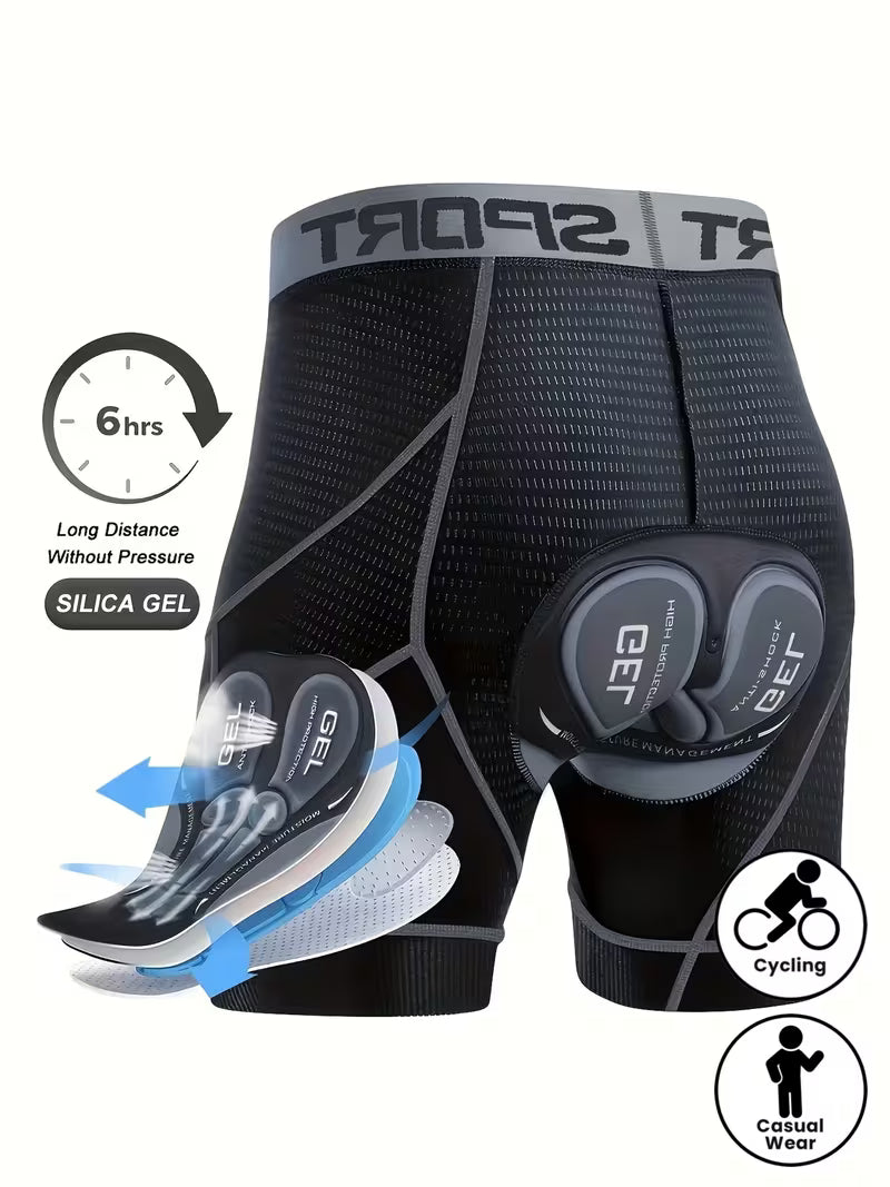 Ergonomiska Cykelshorts med Stötdämpande Gelkudde – Max Komfort & Effektivare Cykling, Andningsbart Material & Perfekt Passform