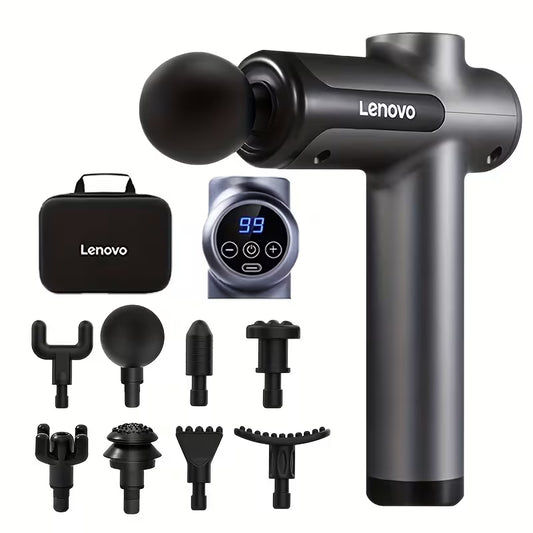Lenovo Massagepistol Pro – Kraftfull & Tyst Muskelmassage, 6 Hastigheter, Upp till 8h Batteritid, Djupgående Återhämtning för Hela Kroppen