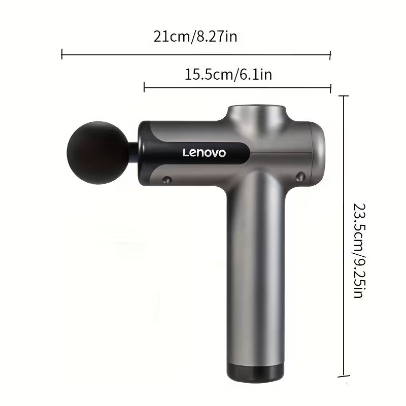 Lenovo Massagepistol Pro – Kraftfull & Tyst Muskelmassage, 6 Hastigheter, Upp till 8h Batteritid, Djupgående Återhämtning för Hela Kroppen